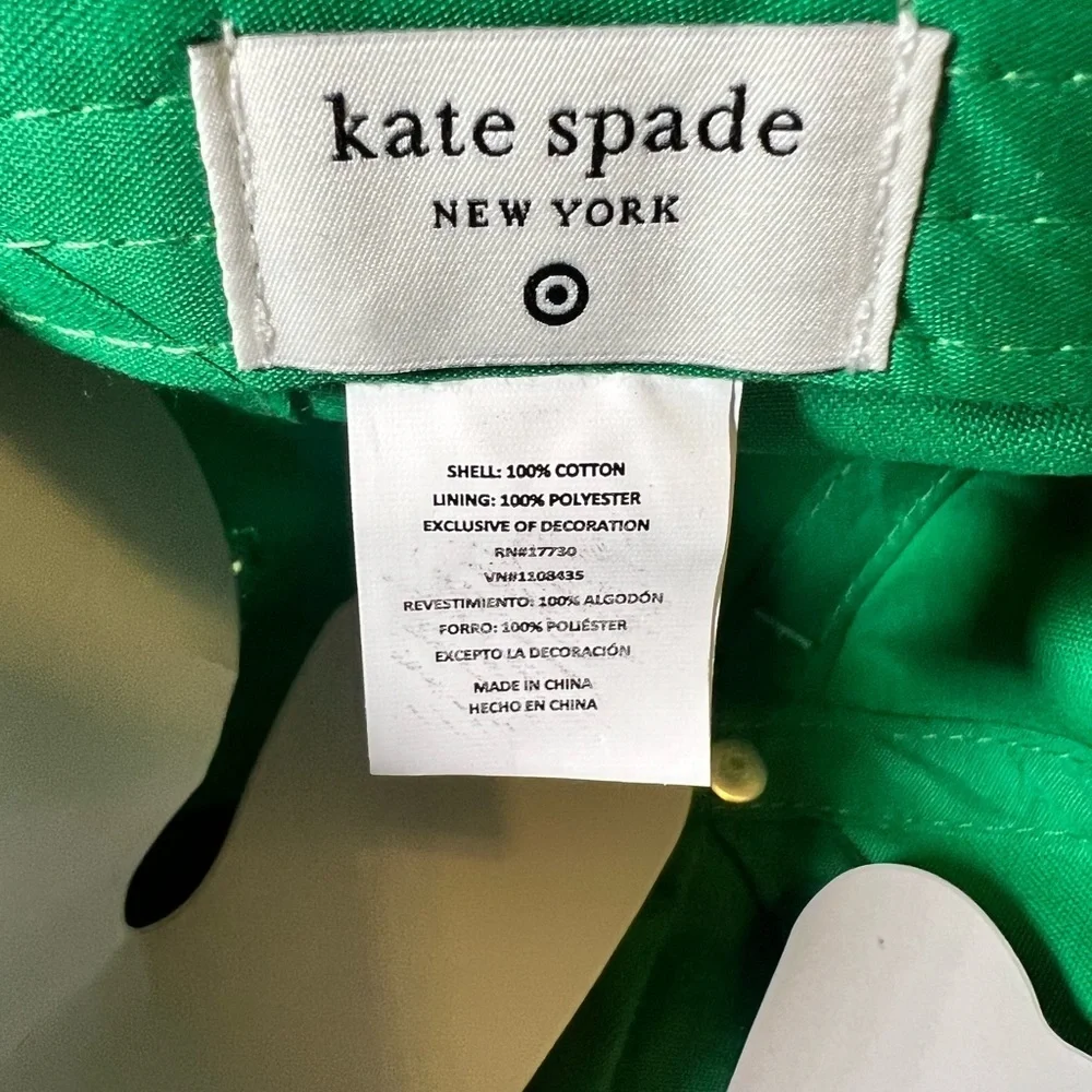 NWT Kate Spade Green Embroidered Party Hat